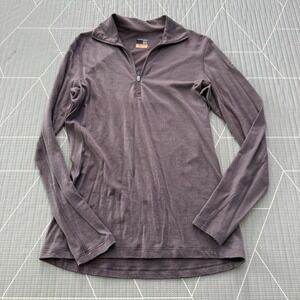 Icebreaker 200 Oasis Half Zip Thermal Top Women's M Mauve Base Layer